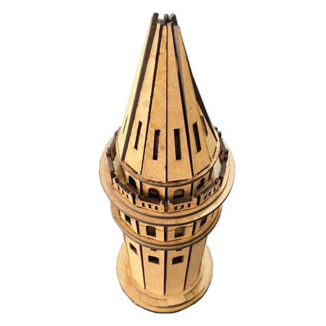 REX Woody Serisi D.I.Y Galata Kulesi (Galata Tower) - Boyanabilir - STEM - 4