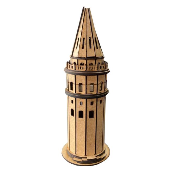 REX Woody Serisi D.I.Y Galata Kulesi (Galata Tower) - Boyanabilir - STEM - 2