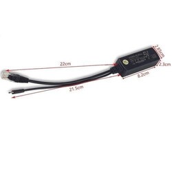 RJ45 Güç Ayırıcı - PoE Splitter Micro USB Dönüştürücü - 12W - 5V 2.4 Amp - 3