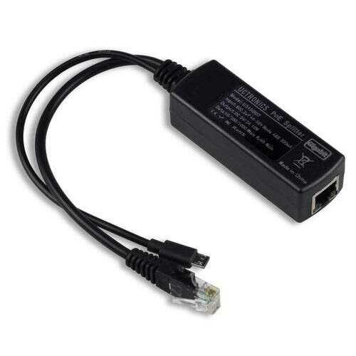 RJ45 Güç Ayırıcı - PoE Splitter Micro USB Dönüştürücü - 12W - 5V 2.4 Amp - 1