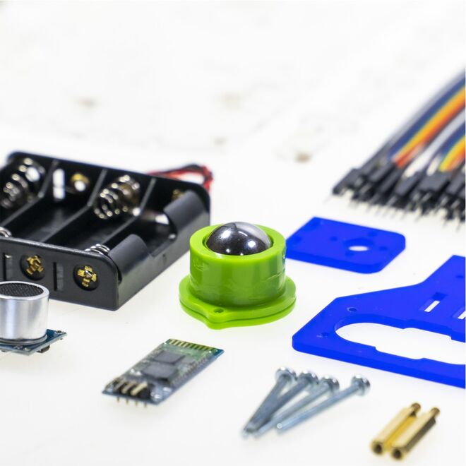 Robotistan Car Kit - Compatible with Arduino- Bluetooth Robot Vehicle - 2WD - 6