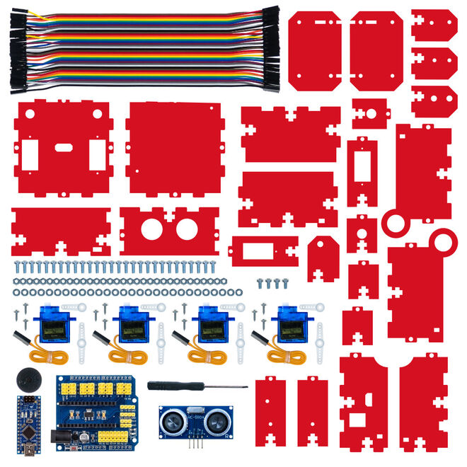 2024 Model Discovery Serisi Robotistan Pleksi Otto Robot - Kırmızı - 2