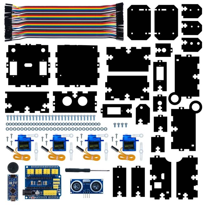 Robotistan Plexi Otto Robot - Black - 4