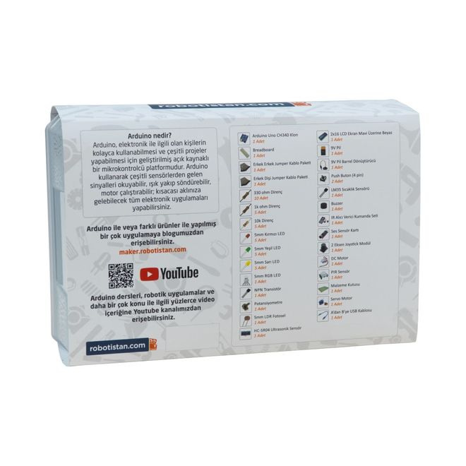 Robotistan Uno Super Starter Kit - Compatible with Arduino (Turkish book) - 5