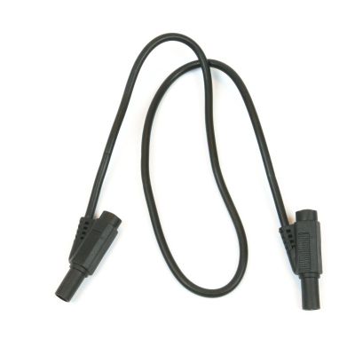 Safety Protected Banana Plug - Black, 25cm, 4mm - 1