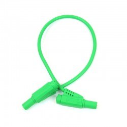 Safety Protected Banana Plug - Green, 25cm, 4mm - Robotistan