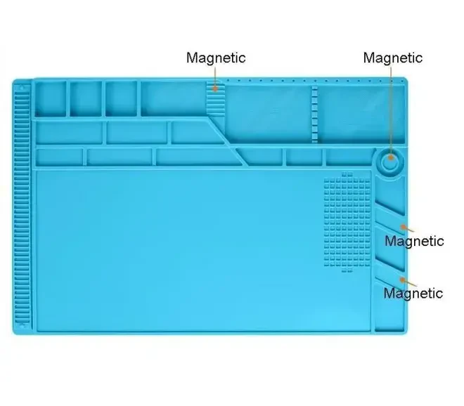 Silicone Repair Work Mat S180 555x350mm Heat Resistant with Magnetic Sections - 2