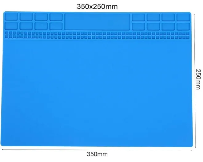504 Isıya Dayanıklı 350x250mm Lehimleme Matı - Robotistan