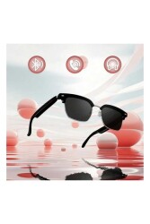 Siyah Kablosuz Bluetooth Uyumlu Akıllı Gözlük - MLB E13-06 - 3