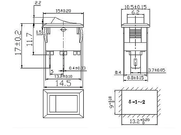 SMRS Mini Geçiş Anahtarı ON-OFF Beyaz - 2