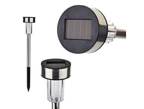 Solar Powered Garden Lamp - Stainless Steel - 1