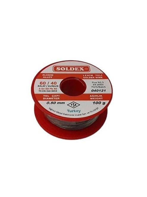 Soldex 100gr 0.50mm 60/40 Lehim Teli - 1
