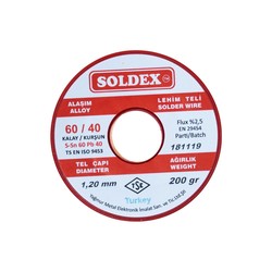 Soldex 1.2 mm 200 gr Soldering Wire (%60 Sn / %40 Pb) - 3