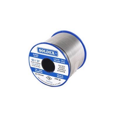 Soldex Sn63 Pb37 Lehim Teli - 0.75mm 200gr - 1