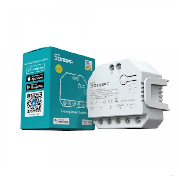 Sonoff DUAL R3 - Wi-Fi Akıllı Anahtar - Google ve Alexa Uyumlu - 1
