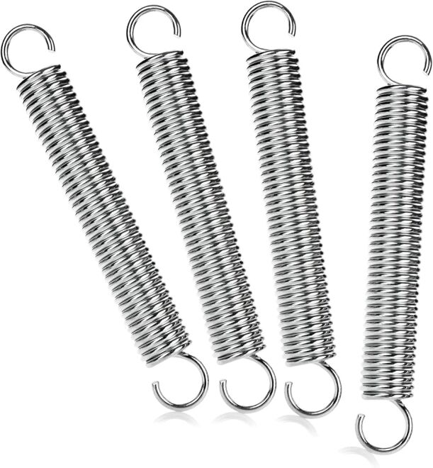 Stainless Steel Double Hook Extension Tension Spring 8x53mm - Pack of 2 - 1