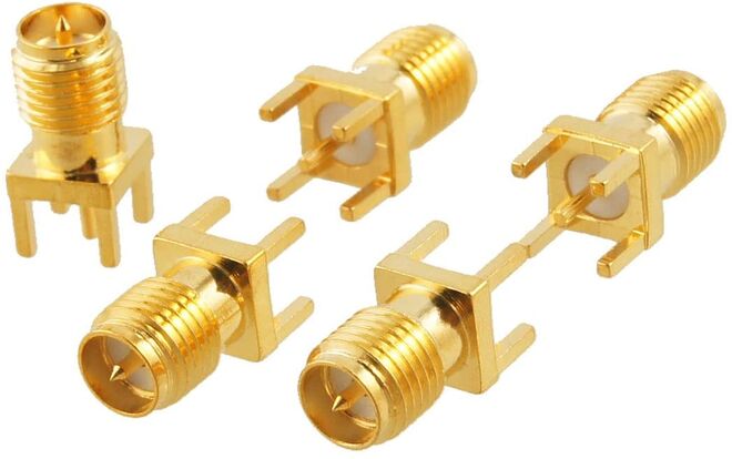 Straight SMA Female to PCB Mount - 2