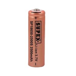 SUPEX 18650 3.7V 2500mAh Li-ion Rechargeable Battery Button Top - Supex