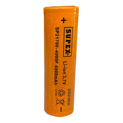 SUPEX SP21700 4000 mAh Li-ion Şarjlı Pil - Kutup Başsız - 2