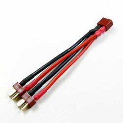 T-shape/Dean Style Connector 1-Female 2-Male Parallel Connection Cable DN1F2M 