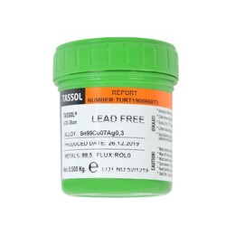 Tassol Lead Free Solder Cream 500gr (Sn99Cu07Ag0,3) - 2