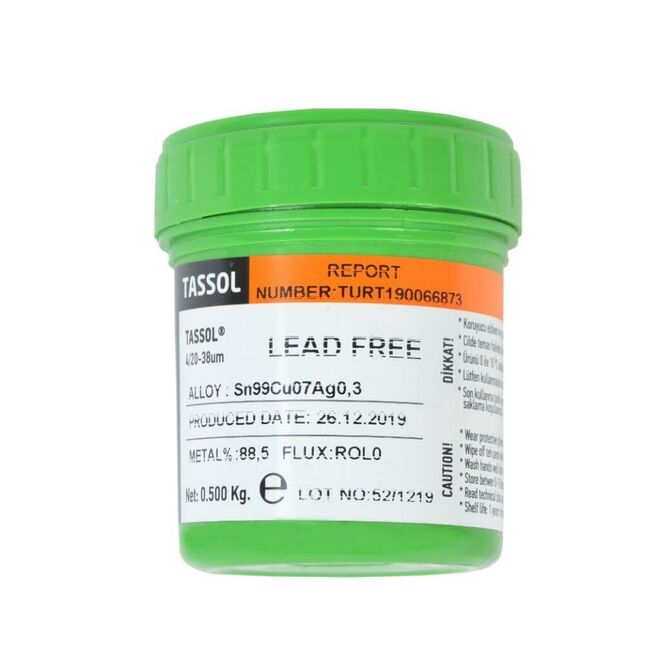 Tassol Lead Free Solder Cream 500gr (Sn99Cu07Ag0,3) - 2
