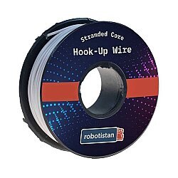 Tek Damar Montaj Kablosu 24AWG 20m - Beyaz - Robotistan