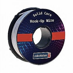 Tek Damar Montaj Kablosu 24AWG 20m - Beyaz - Robotistan