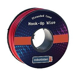 Tek Damar Montaj Kablosu 24AWG 20m - Kırmızı - Robotistan
