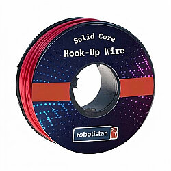 Tek Damar Montaj Kablosu 24AWG 20m - Kırmızı - Robotistan