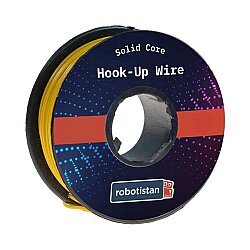 Tek Damar Montaj Kablosu 24AWG 20m - Sarı - Robotistan