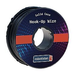 Tek Damar Montaj Kablosu 24AWG 20m - Siyah - Robotistan