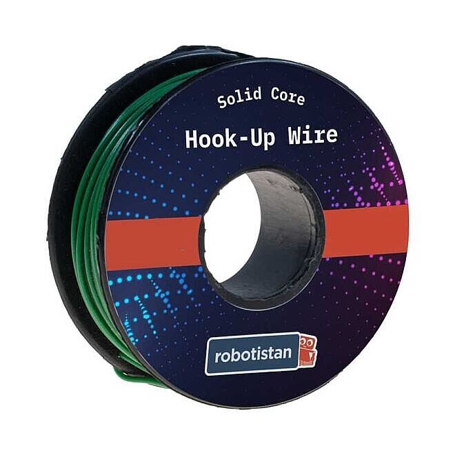 Tek Damar Montaj Kablosu 24AWG 20m - Yeşil - 1