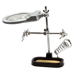 Third Hand Soldering Iron Stand with Lens 