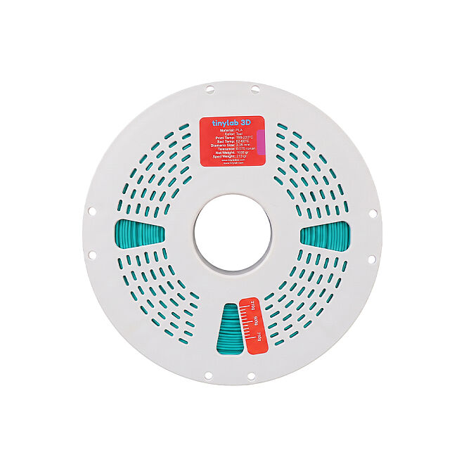 tinylab 3D 1.75 mm Turkuaz PLA Filament - Combo uyumlu makara - 5
