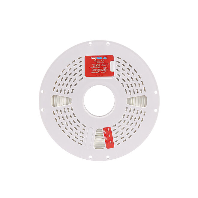 tinylab 3D 1.75 mm White PLA Filament - Coil compatible with Combo - 5