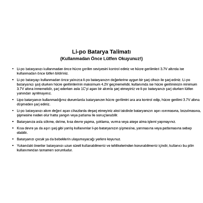 Tinylab 7.4V 2S Lipo Batarya 5000mAh 65C - 6