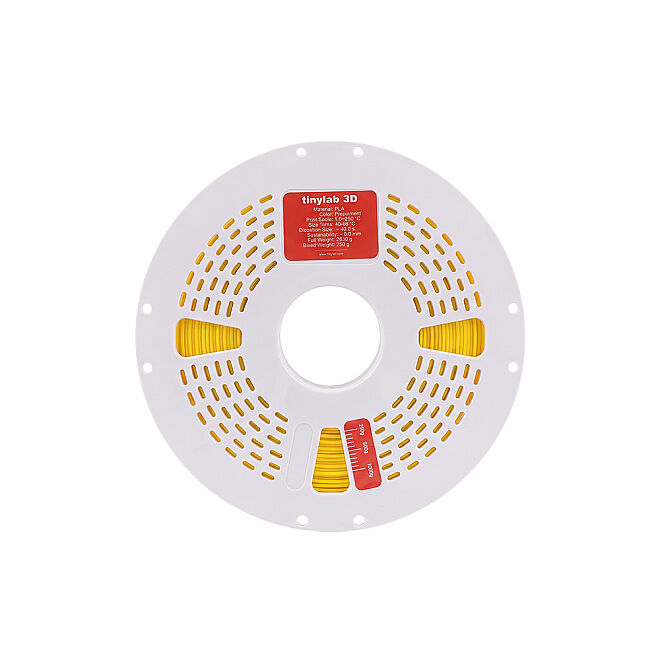 tinylab 3D Hyper 1.75 mm Yellow PLA High-Speed Filament - 5