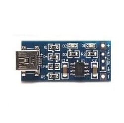 TP4056 Mini USB 3.7V 1S Li-Po Şarj Aleti - Robotistan