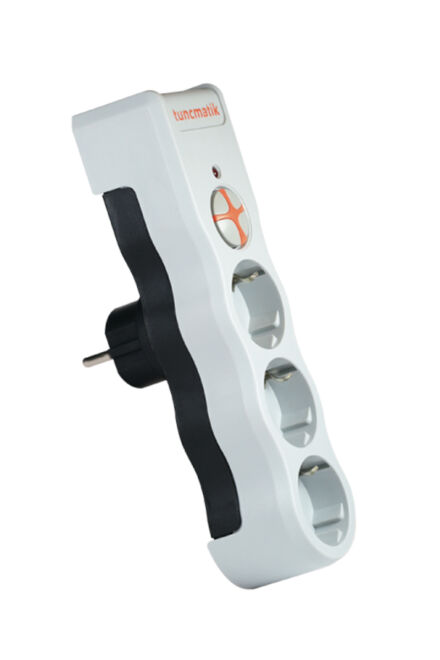 TUNÇMATIK TSK5083 POWERSURGE CURRENT PROTECTION SOCKET TRIPLE WHITE - 2