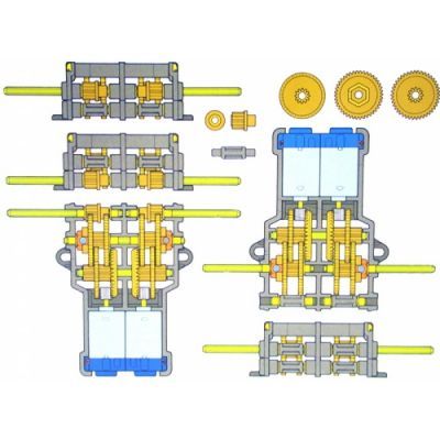 Twin-Motor Gearbox Kit - Tamiya 70168 - 9