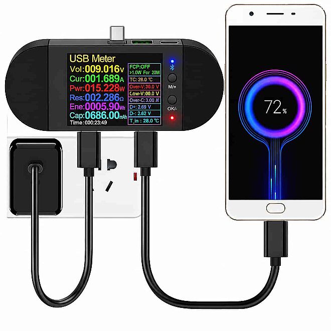 UD24 2.4 İnç Bluetooth USB Güç Ölçer - 3