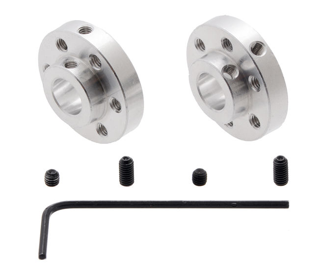 Universal Aluminum Mounting Hub for 8mm Shaft M3 Holes (2 Pack) - 1