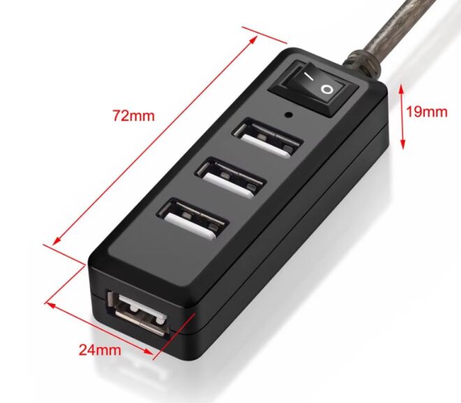 USB Hub Kit with Power Switch （USB A version） - 4