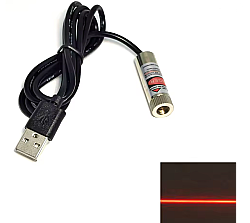 USB Kablolu 650nm Çizgi Lazer Modülü - Robotistan