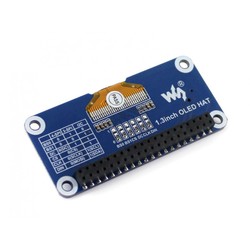 WaveShare 1.3 inch OLED Display HAT for Raspberry Pi - 128x64 - 2