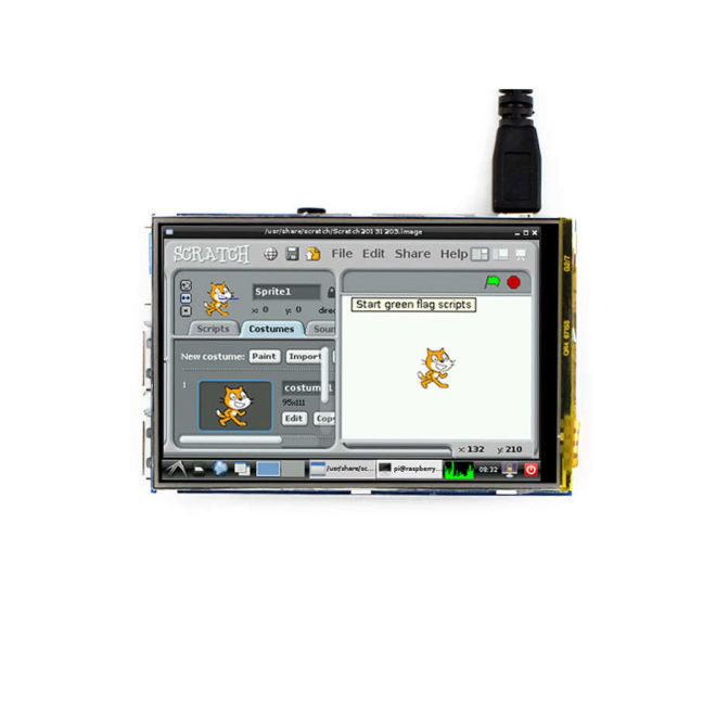 WaveShare 3,5'' Raspberry Pi Touch LCD Display (Primary Display) - 8