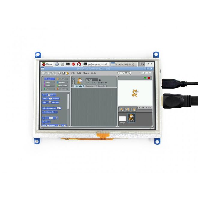WaveShare 5 inch HDMI Resistive Touch LCD (Multi System)- 800x480 (G) - 7
