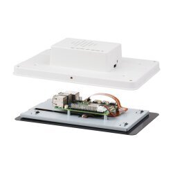 Waveshare Raspberry Pi 5 Compatible White TD2 Metal Cooling Protective Case (PI5-CASE-TD2) - 5