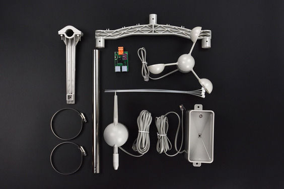 Weather Station Kit with Anemometer-Wind Vane-Rain Bucket - 3